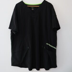 Scrubstar Women’s Black Set with Green Accents Size 2XL